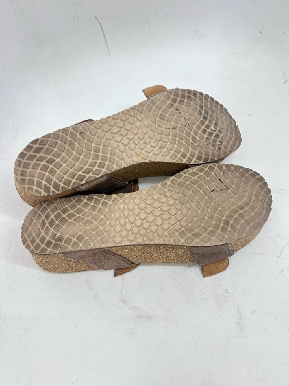 Gabor Torba Comfort Cork Wedge Sandal Buckle Straps Size UK 5.5 US 8 Taupe - Picture 10 of 12
